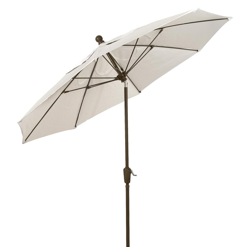9' Oct Patio Tilt Umbrella 8 Rib Crank with Natural Solution Dyed Poly Canopy. Picture 1
