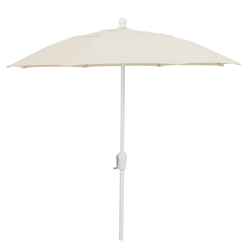 9' Oct Patio Umbrella 8 Rib Crank Lift with Natural Solution Dyed Poly Canopy. Picture 1