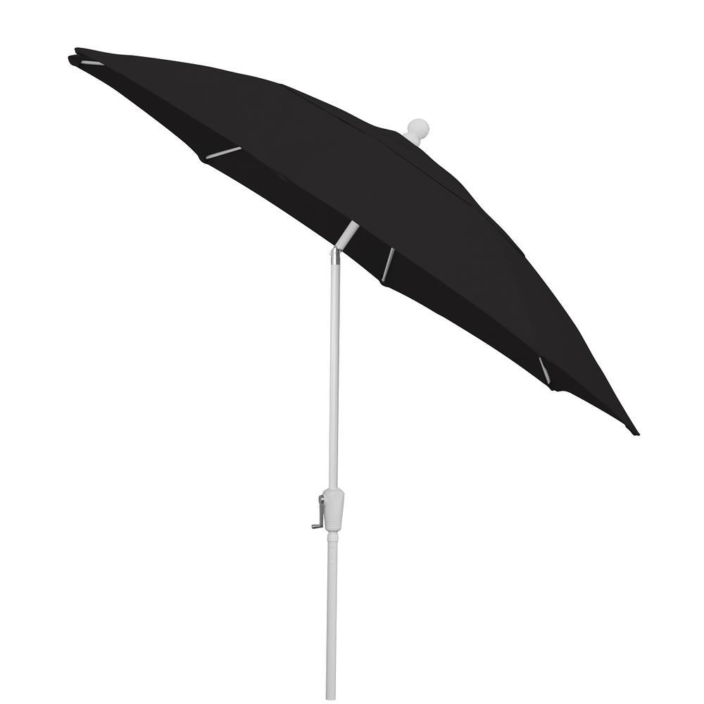 9' Oct Patio Tilt Umbrella 8 Rib Crank with Black Solution Dyed Poly Canopy. Picture 2