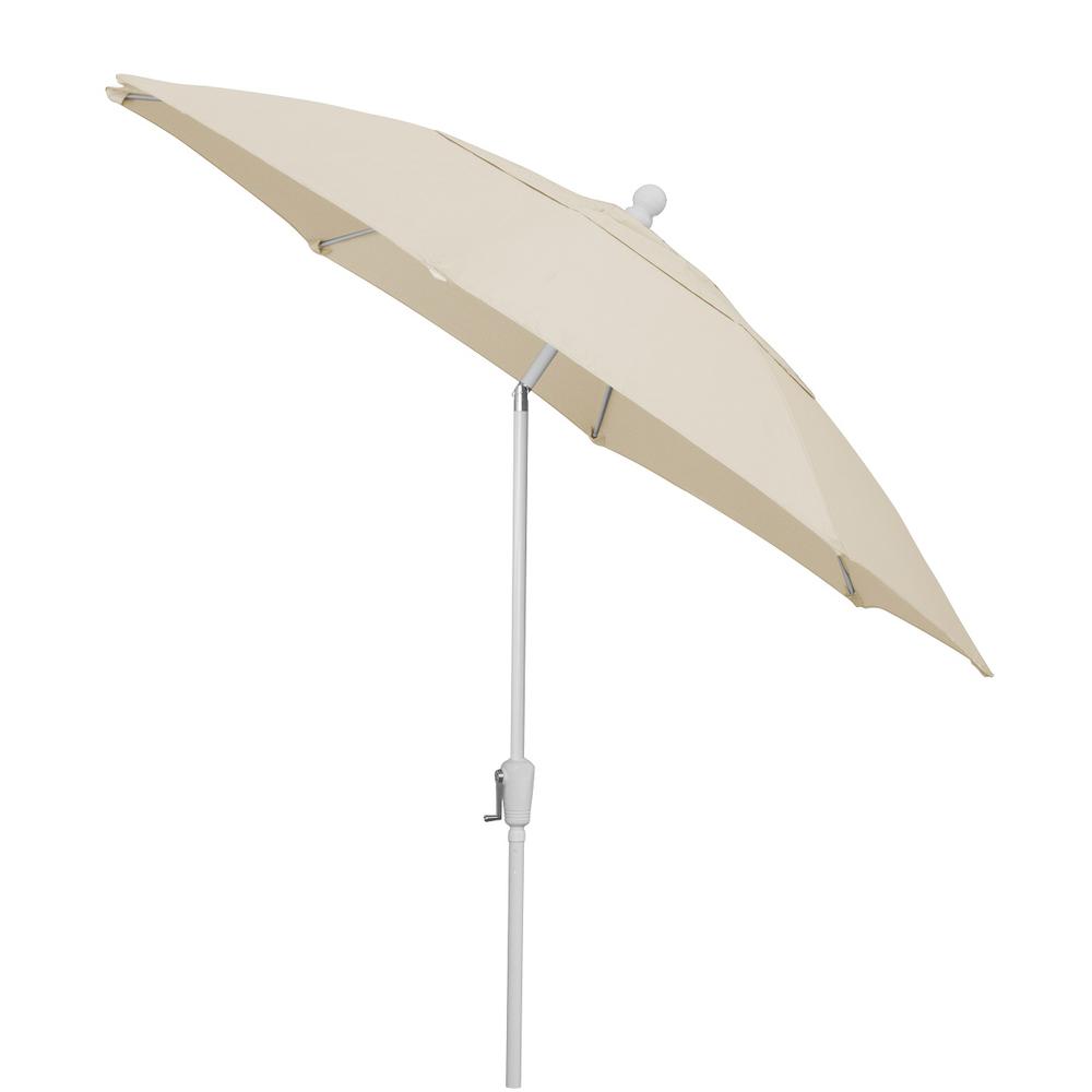 9' Oct Patio Tilt Umbrella 8 Rib Crank with Natural Solution Dyed Poly Canopy. Picture 2