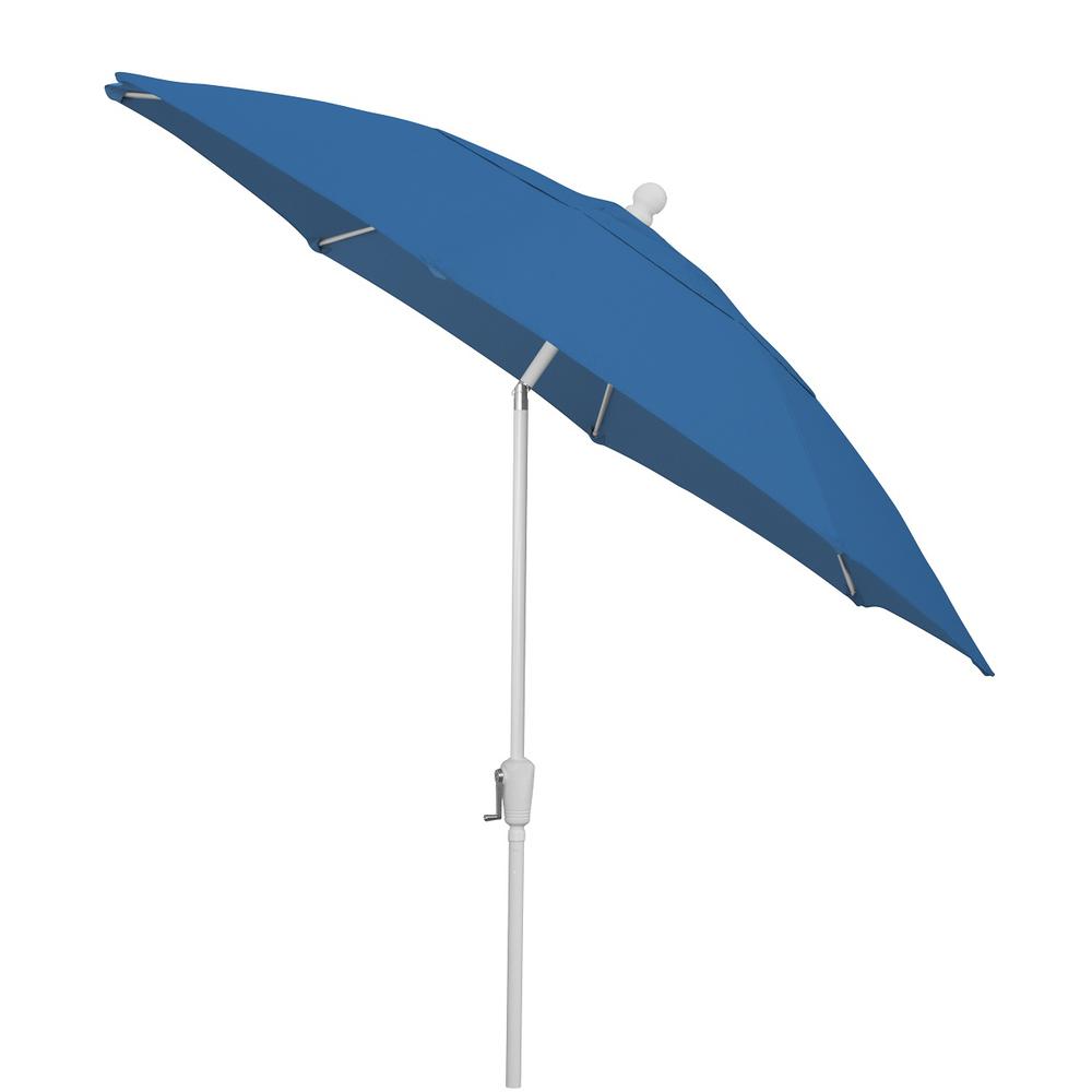 9' Oct Patio Tilt Umbrella 8 Rib Crank with Pacific Blue Solution Canopy. Picture 2