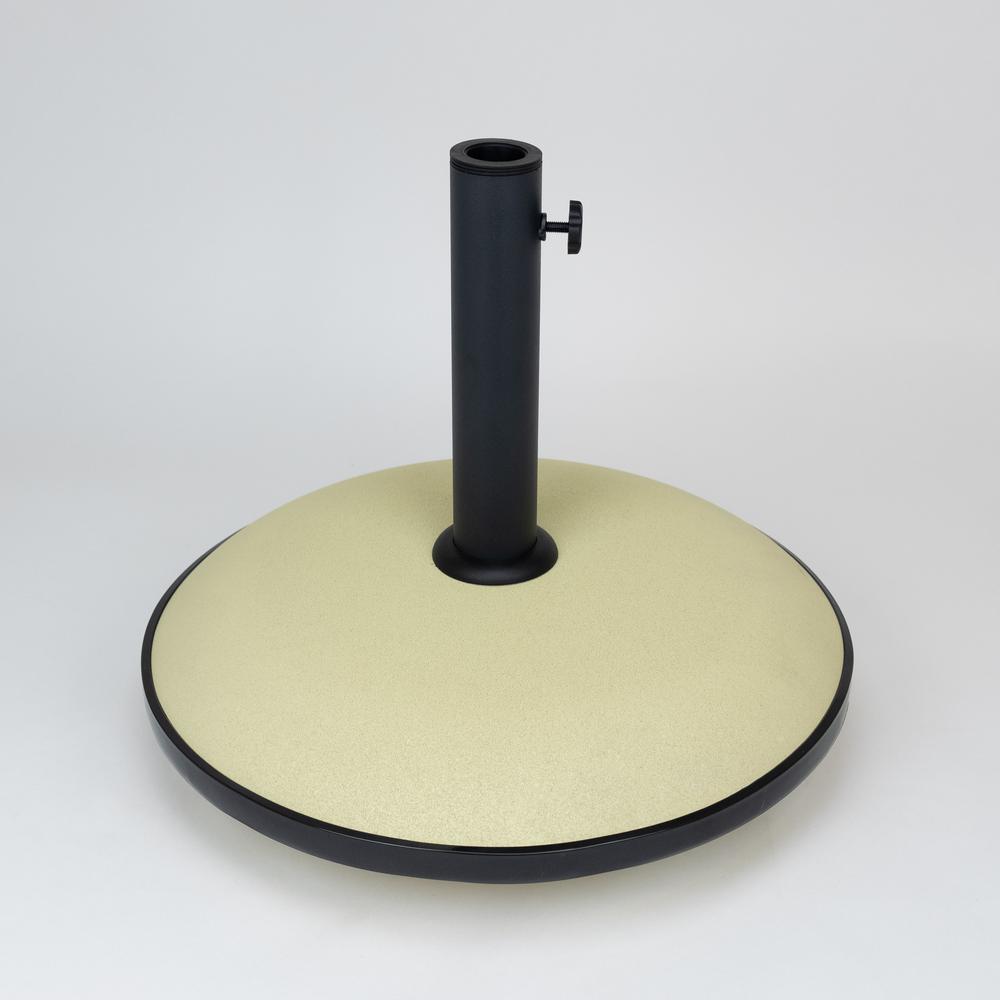 55 lb Beige Concrete Base Fits up to 1.75" Diameter Umbrella Poles. Picture 2