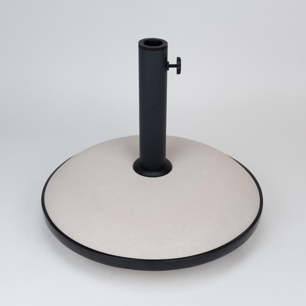 55 lb White Concrete Base Fits up to 1.75" Diameter Umbrella Poles. Picture 2