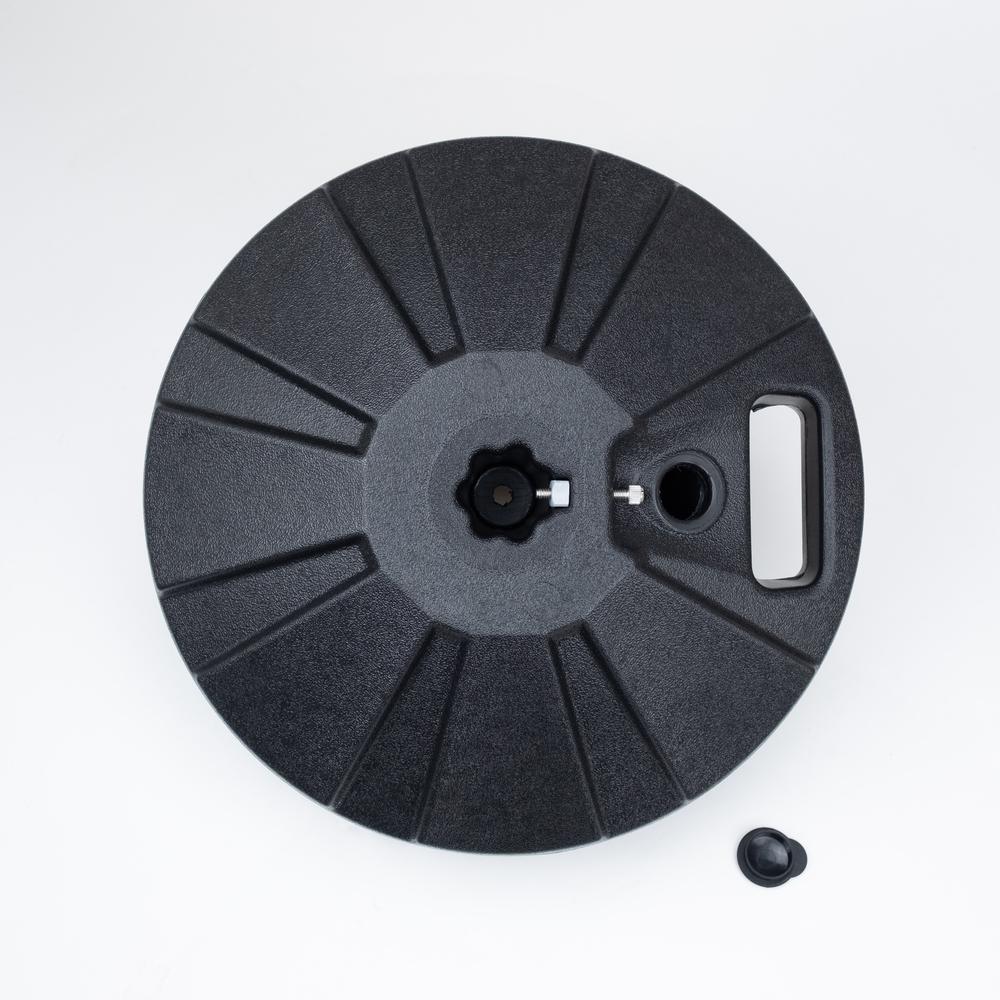 16" Dia Plastic Black Umbrella Base Fits 1.5" Dia Umbrella Poles. Picture 3