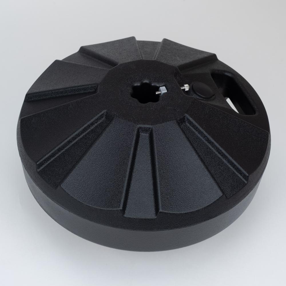 16" Dia Plastic Black Umbrella Base Fits 1.5" Dia Umbrella Poles. Picture 2