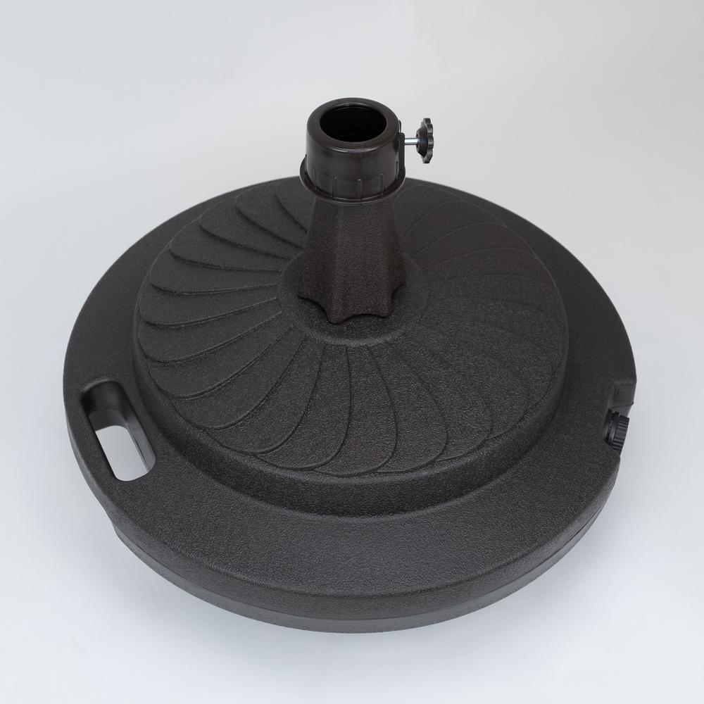 22" Diameter Resin Champagne Umbrella Base Fits 1.5" & 2.0" Diameter Poles. Picture 4
