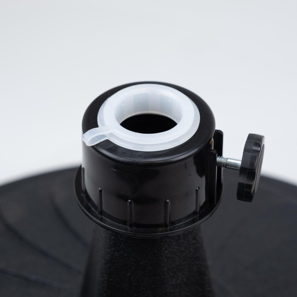 22" Diameter Resin Black Umbrella Base Fits 1.5" & 2.0" Diameter Umbrella Poles. Picture 1