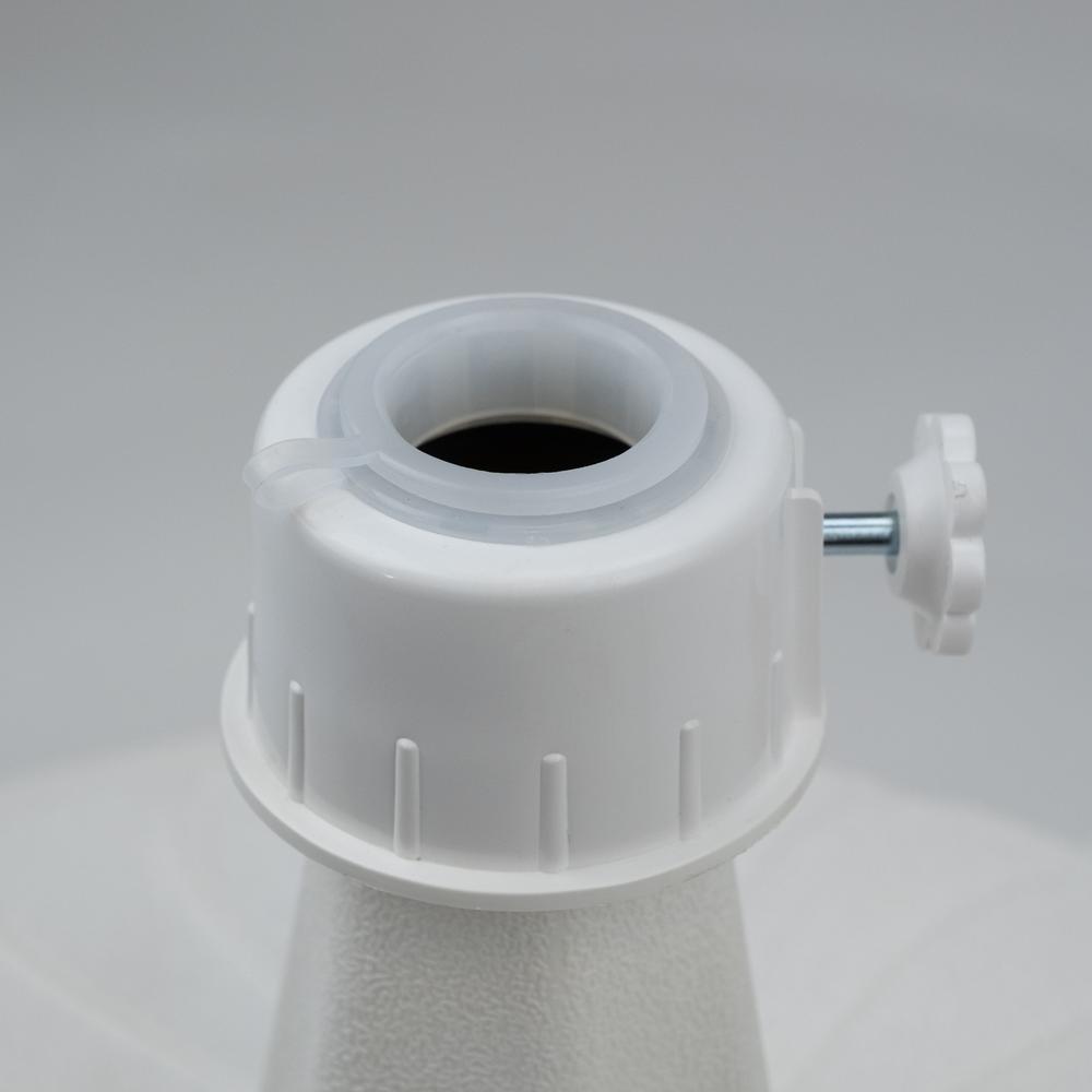 22" Diameter Resin White Umbrella Base Fits 1.5" & 2.0" Diameter Umbrella Poles. Picture 1