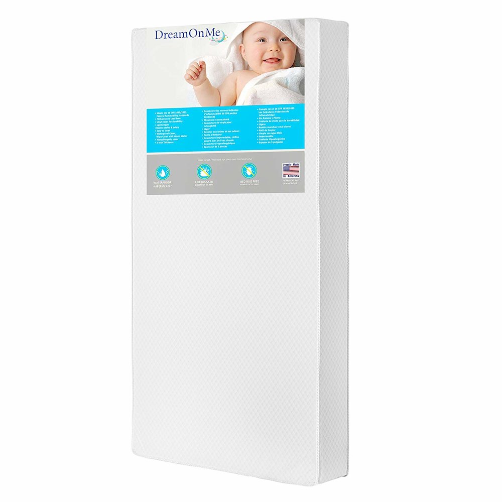 Dream On Me Lavender 6 Inch 2 in 1 Foam Core Crib and Toddler Bed Mattress. Picture 2