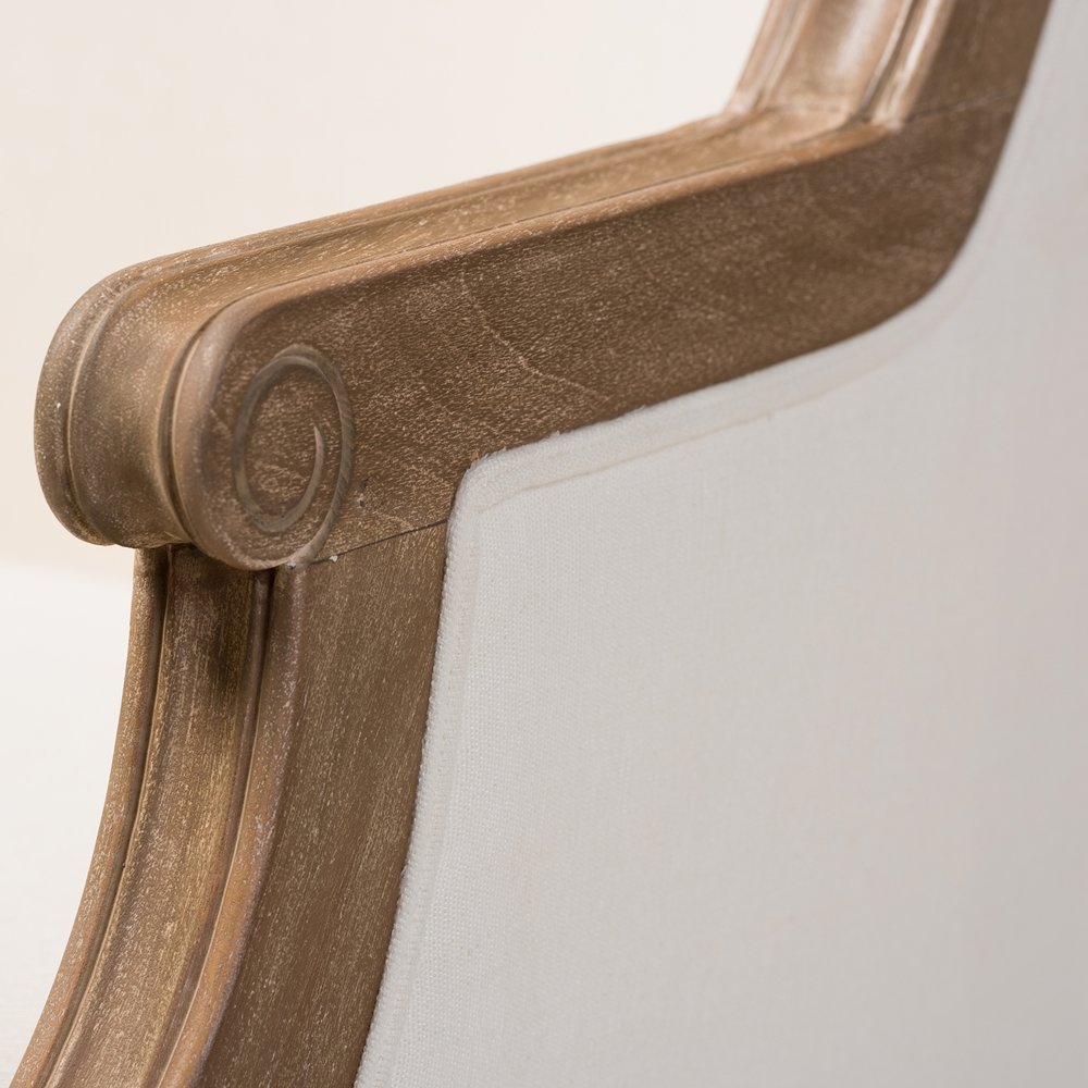 Baxton Studio Charlemagne Traditional French Accent Chair-Oak. Picture 6