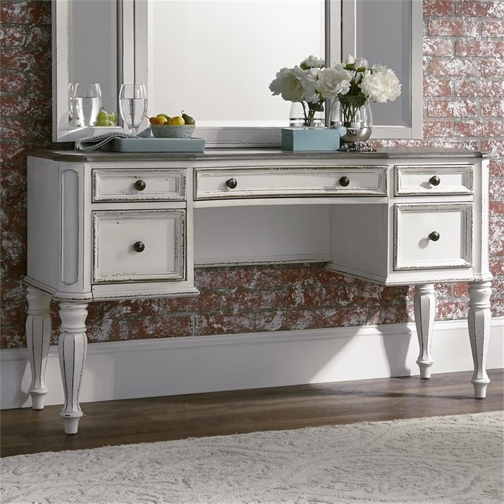 Magnolia Manor Vanity Desk in Antique White. Picture 5