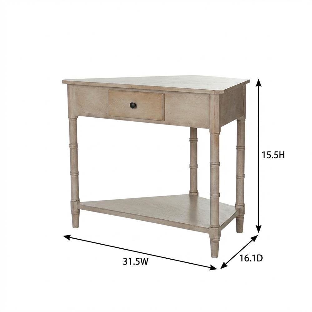 Corner Table with Storage Drawer in Modern Design for Compact Living. Picture 7