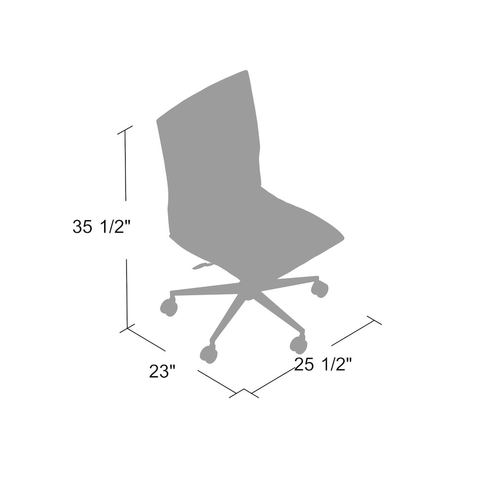 Boss Brown Vinyl Armless Hospitality Chair. Picture 8
