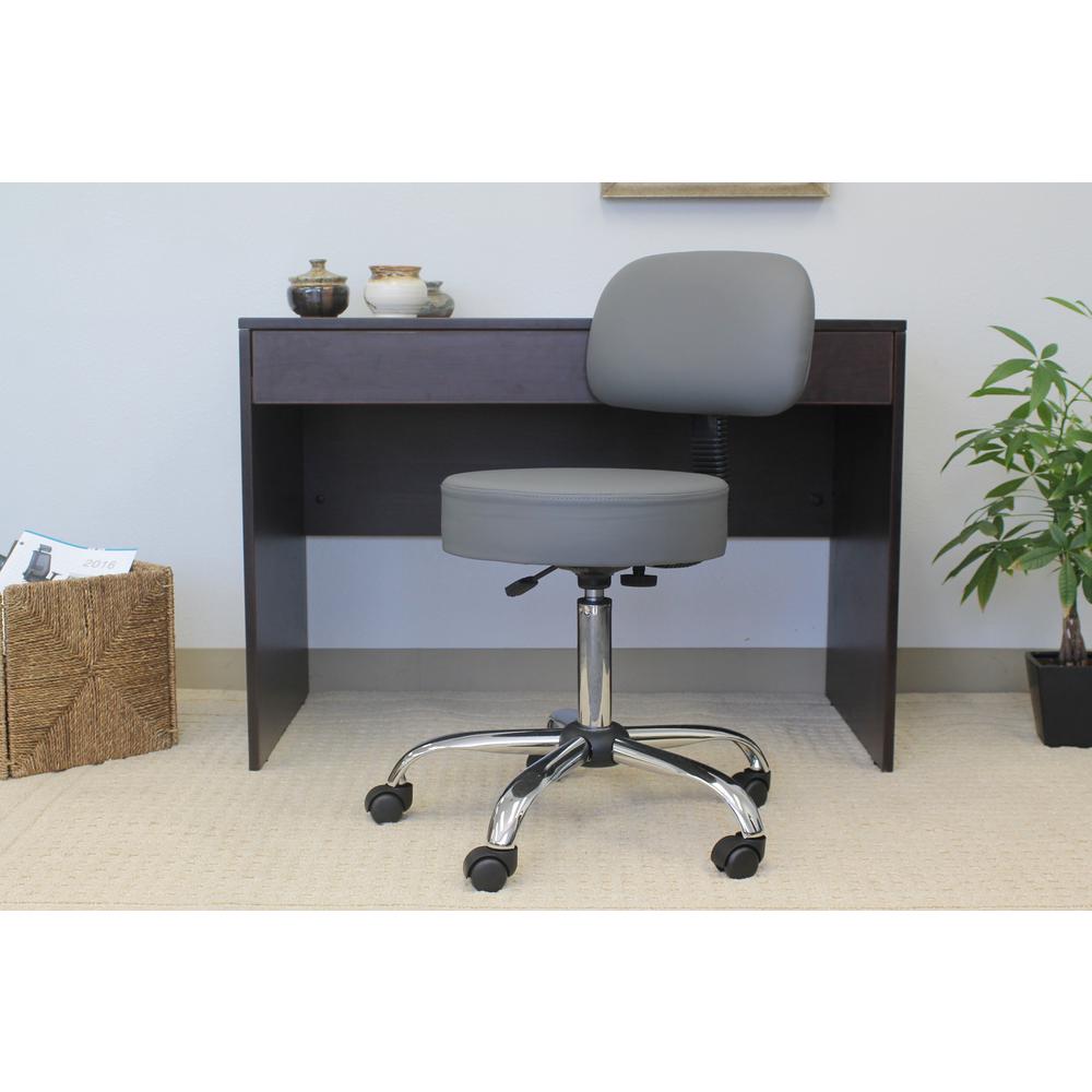 Boss Grey Caressoft Medical Stool W/ Back Cushion. Picture 6