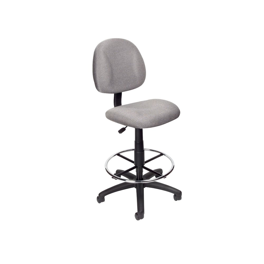 Boss Drafting Stool (B315-Gy) W/Footring. Picture 1