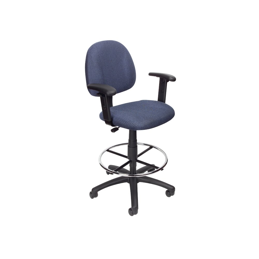Boss Drafting Stool (B315-Be) W/Footring And Adjustable Arms. Picture 1