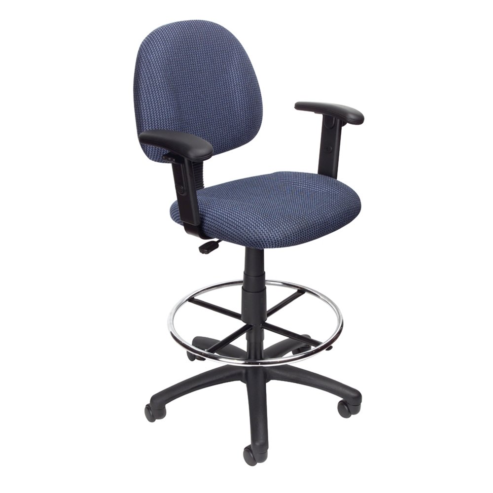 Boss Drafting Stool (B315-Be) W/Footring And Adjustable Arms. Picture 2