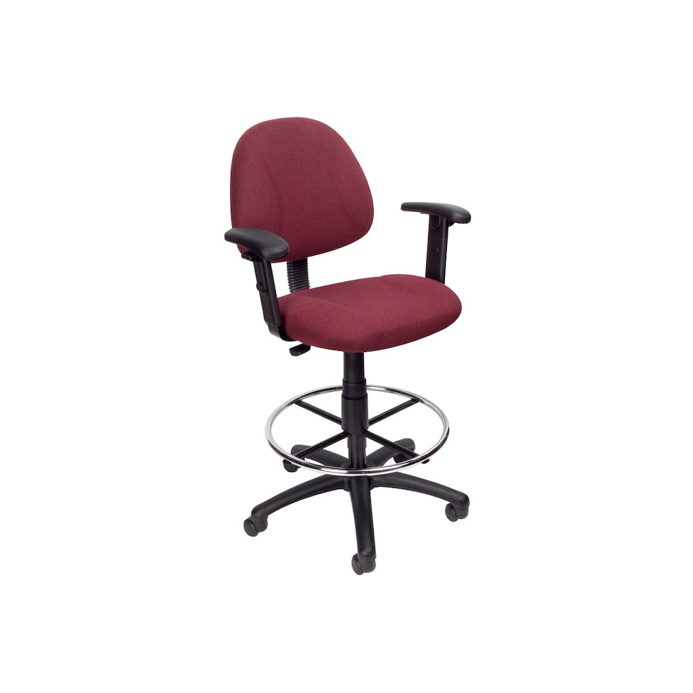Boss Drafting Stool (B315-By) W/Footring And Adjustable Arms. Picture 1