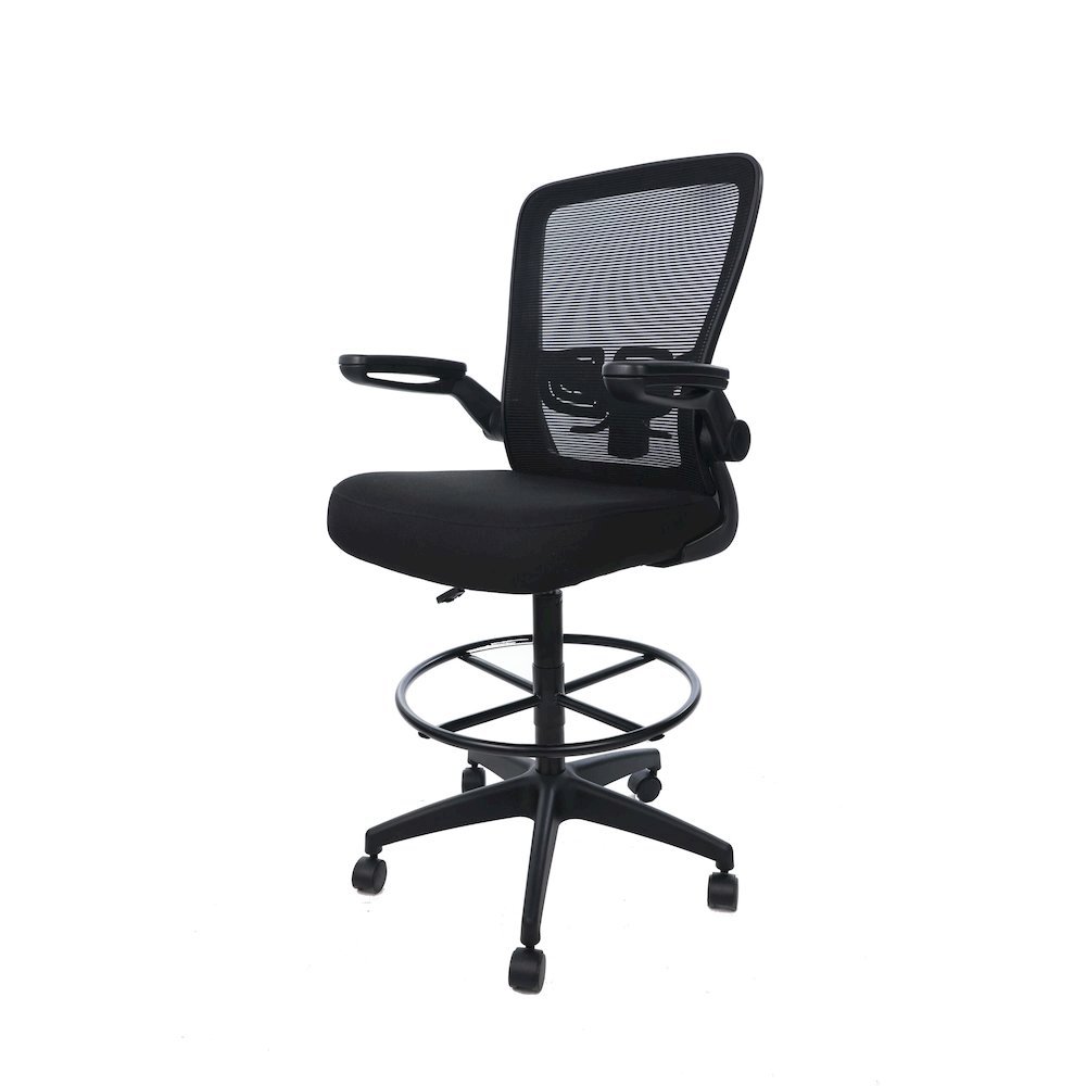 Boss Black Mesh, Flip Arm, Stool. Picture 2