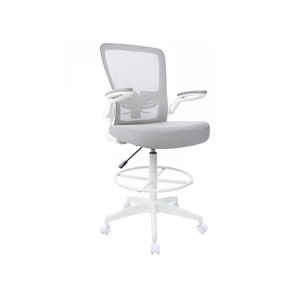 Boss Grey Mesh, Flip Arm, Stool. Picture 1