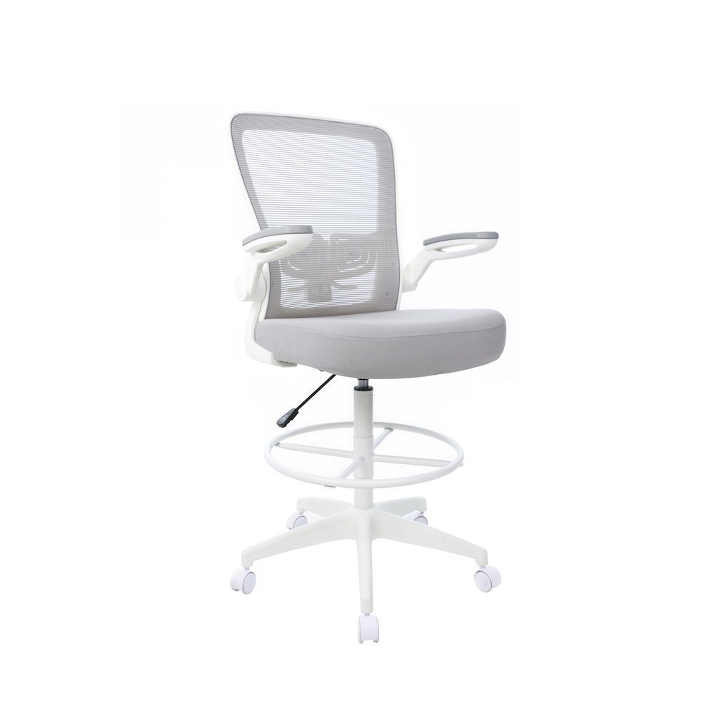 Boss Grey Mesh, Flip Arm, Stool. Picture 2