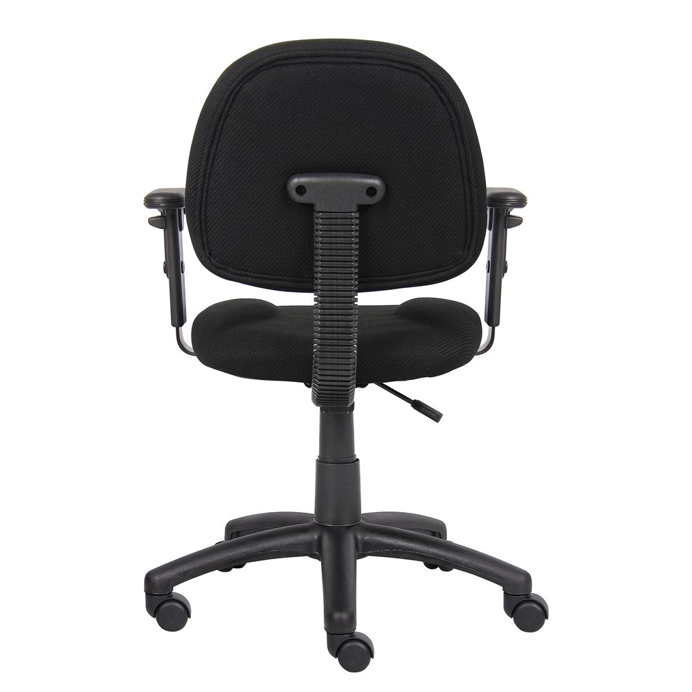 Black Office Chair With Adjustable Arms, Desk Chair Comfy For Home Office. Picture 5