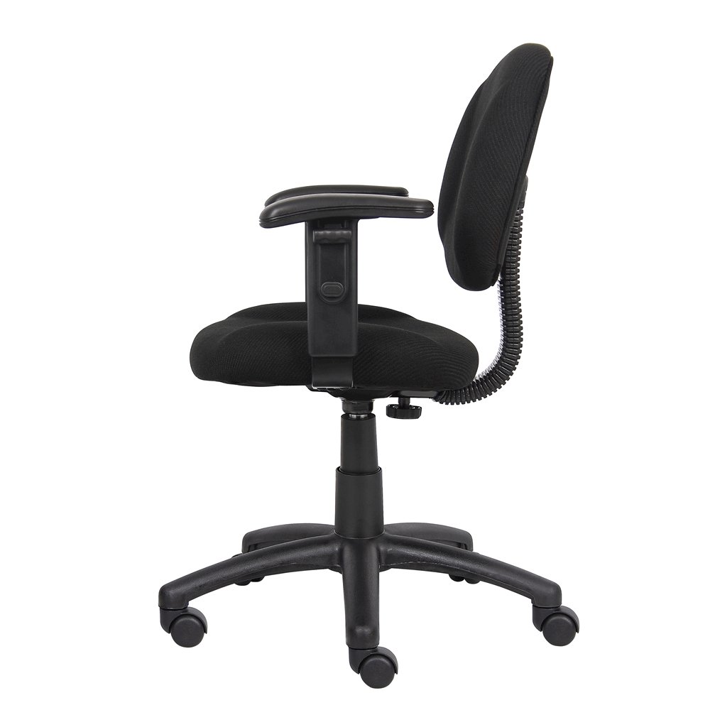Black Office Chair With Adjustable Arms, Desk Chair Comfy For Home Office. Picture 7