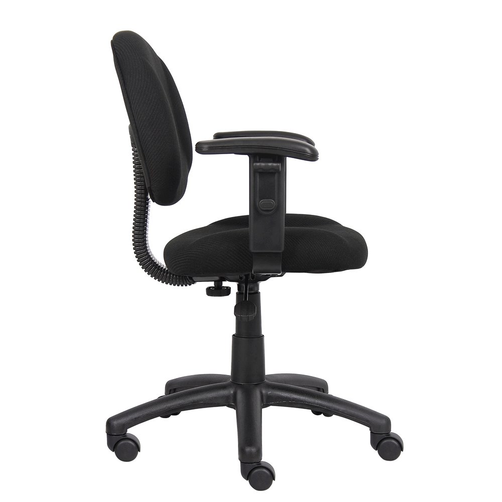 Black Office Chair With Adjustable Arms, Desk Chair Comfy For Home Office. Picture 8