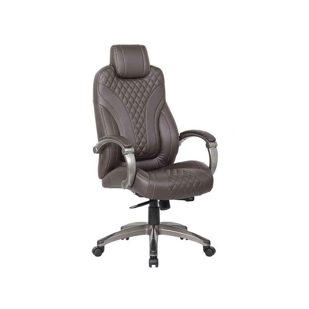 Boss Executive Hinged Arm Chair - Brown. Picture 1