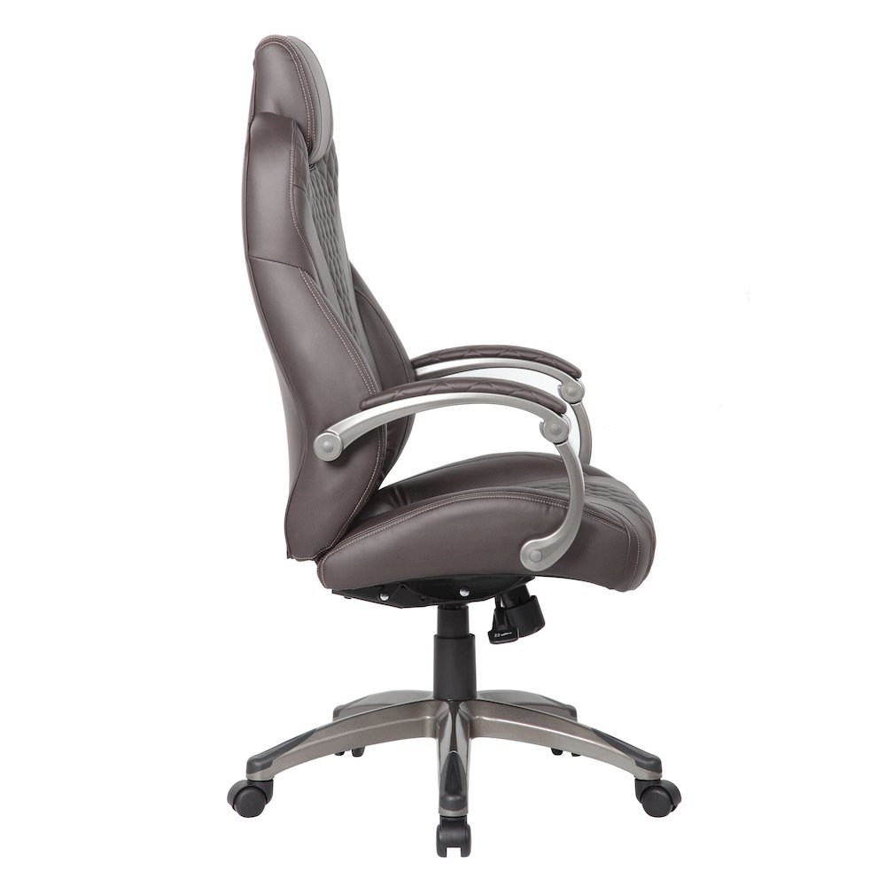 Boss Executive Hinged Arm Chair - Brown. Picture 2