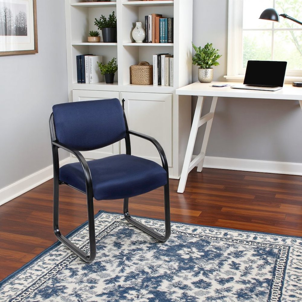 Blue Arm Chair For Reception, Waiting Room Chairs, Lobby Or Office Seating. Picture 3