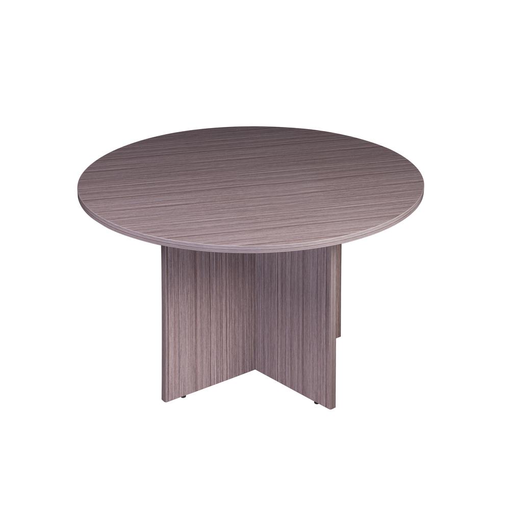 Boss 42" Round Table & 4 Boss Square Back  Diamond Stacking Chair W/Arm. Picture 1