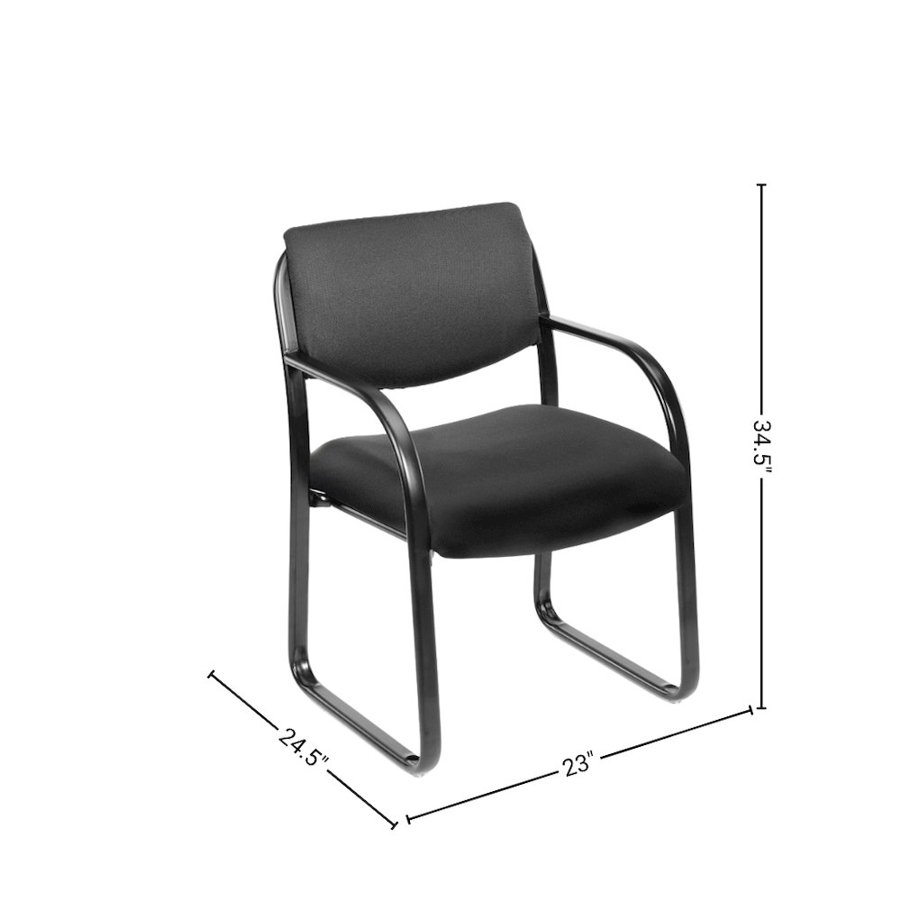 Black Arm Chair For Reception, Lobby Chair Or Waiting Room Guest Seating. Picture 5