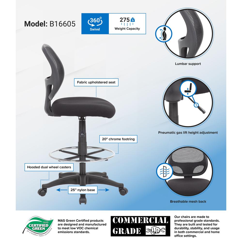 Boss Commercial Grade Mesh Stool. Picture 5