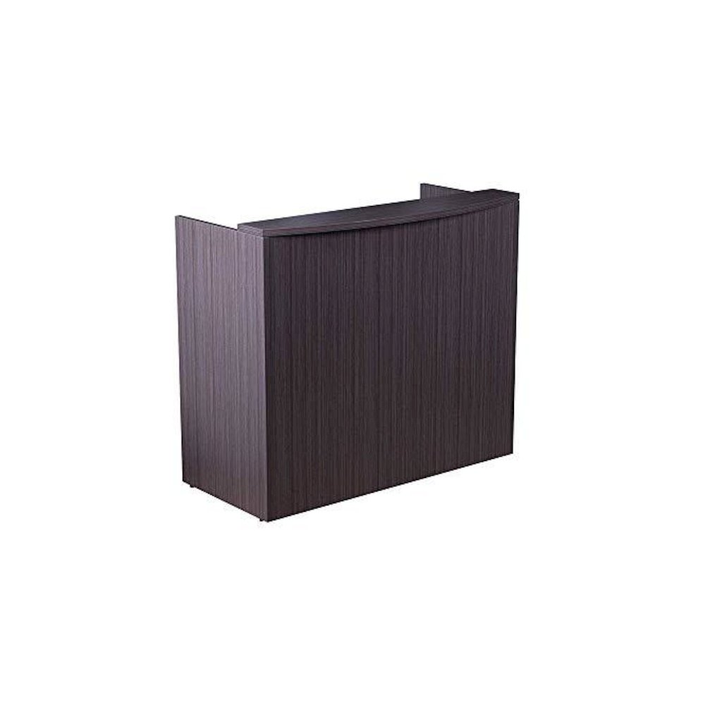 Glazed Reception Desk, 48Wx26Dx41.5H Driftwood. Picture 1