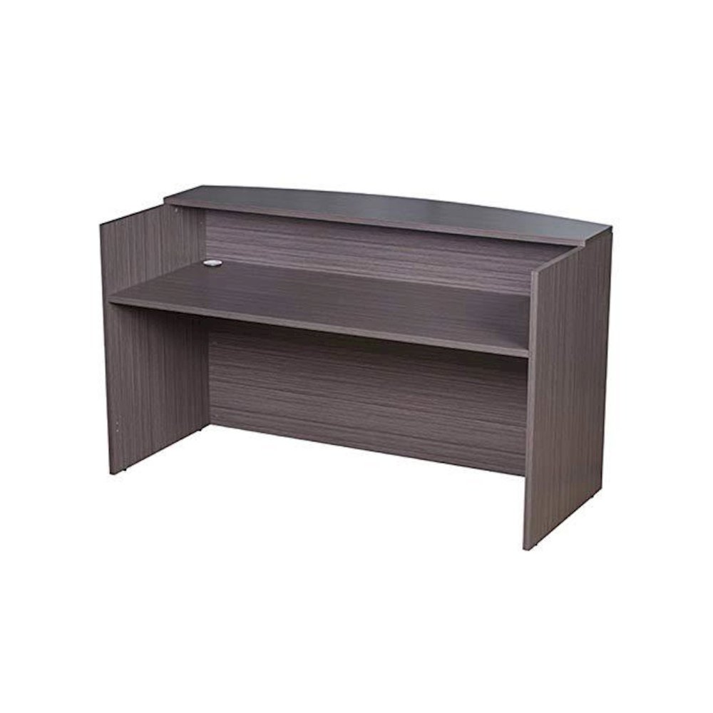 Boss Reception Desk, 71W X 30/36D X 42H, Driftwood. Picture 1