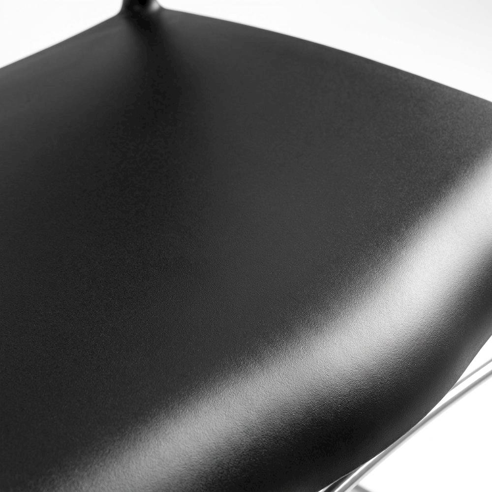 Polypropylene Stackable Chair with Chrome Sled Base for Office and Lobby, Set of 2. Picture 7
