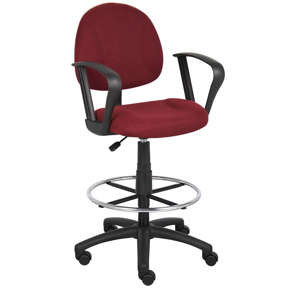 Boss Drafting Stool (B315-By) W/Footring And Loop Arms. Picture 1