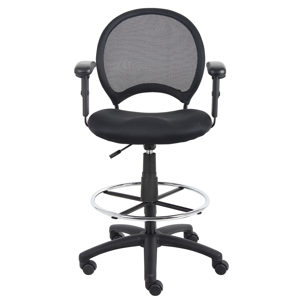 Boss Mesh Drafting Stool W/ Adjustable Arms. Picture 3