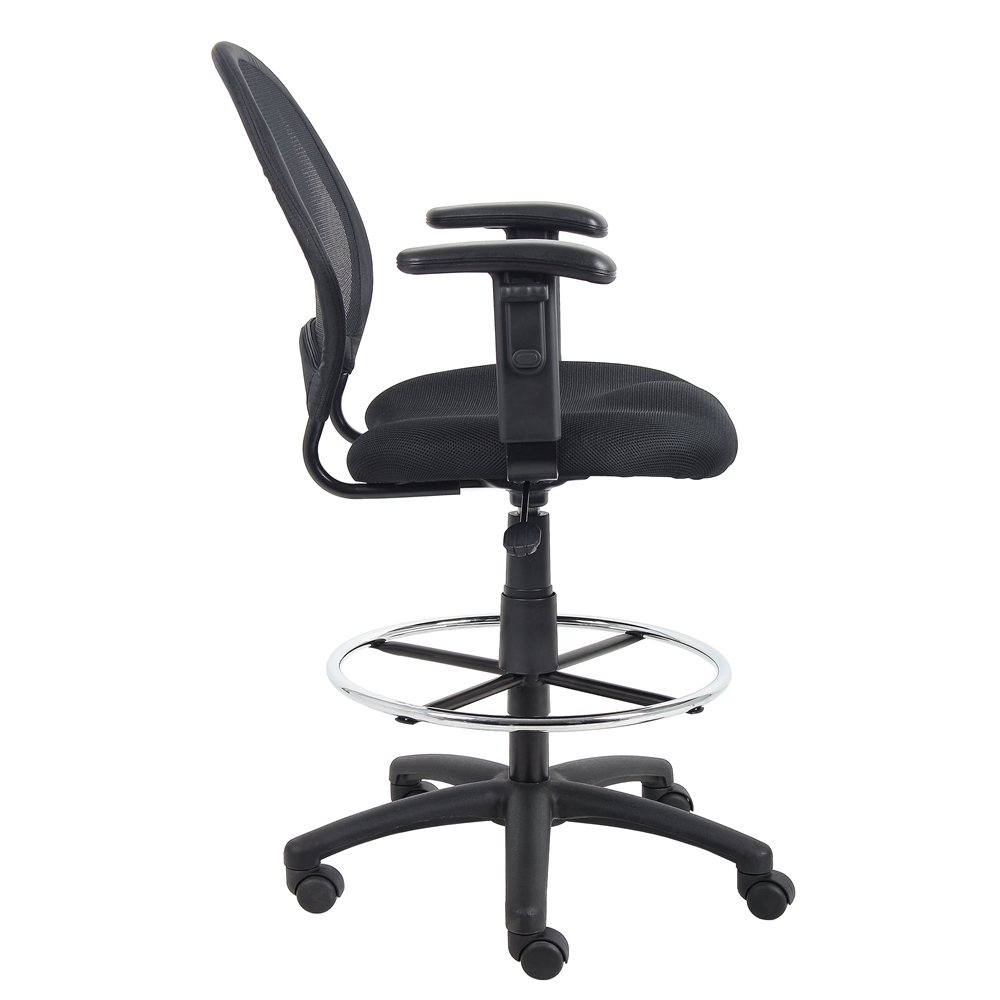 Boss Mesh Drafting Stool W/ Adjustable Arms. Picture 4
