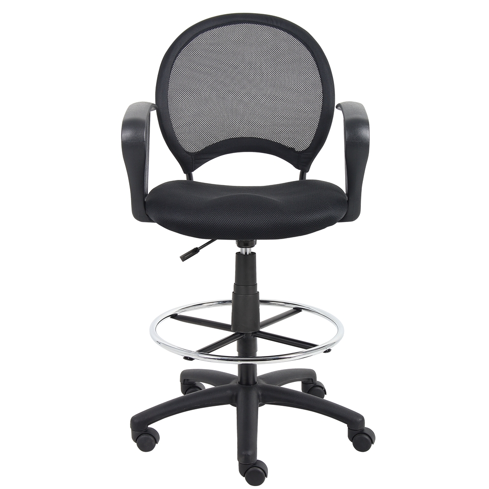 Boss Mesh Drafting Stool W/ Loop Arms. Picture 3