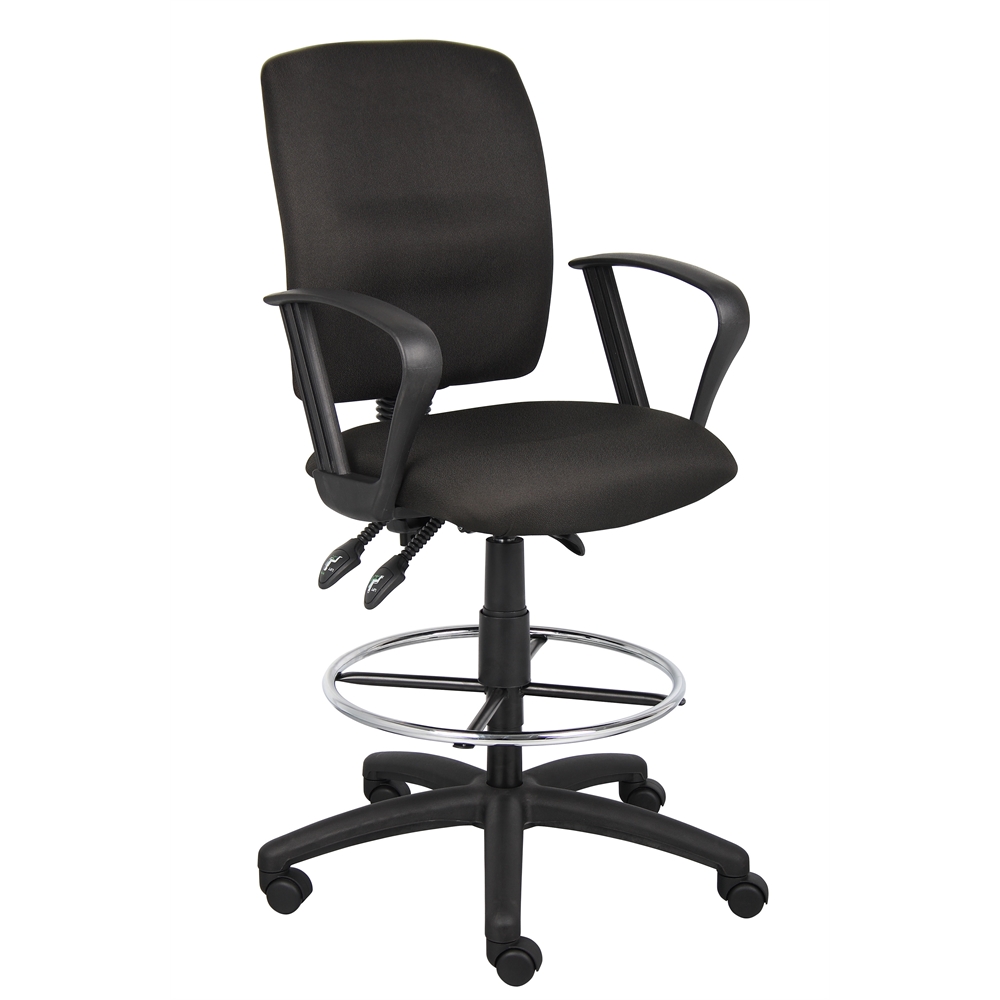 Boss Multi-Function Fabric Drafting Stool W/ Loop Arms. Picture 1