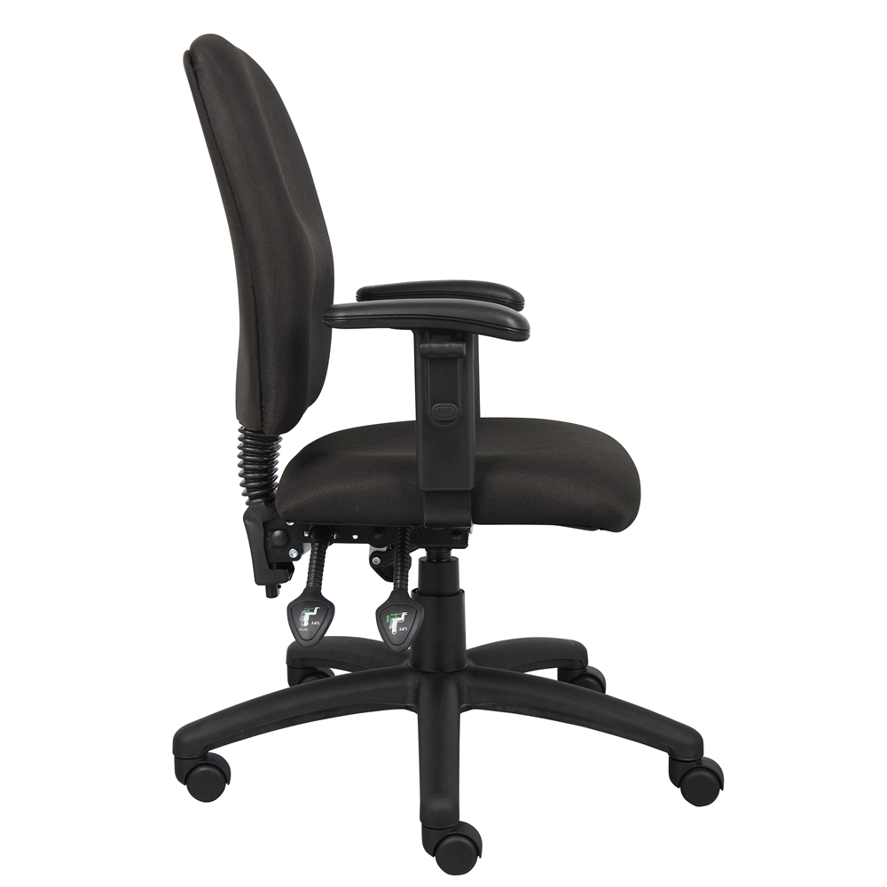 Boss Multi-Function Fabric Task Chair W/ Adjustable Arms. Picture 4