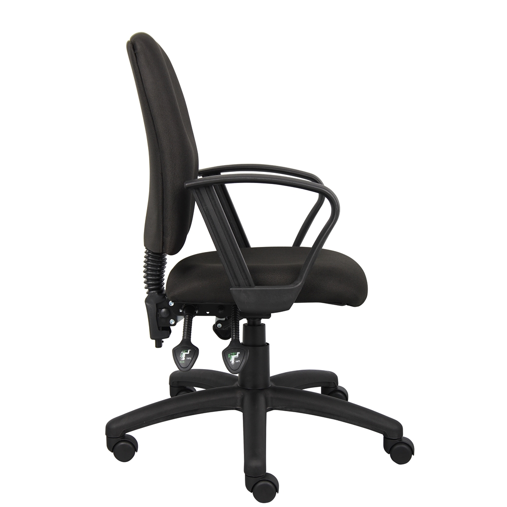 Boss Multi-Function Fabric Task Chair W/Loop Arms. Picture 4