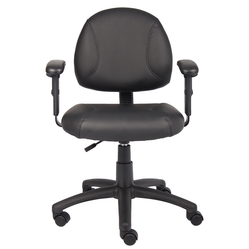 Boss Black Posture Chair W/ Adjustable Arms. Picture 3