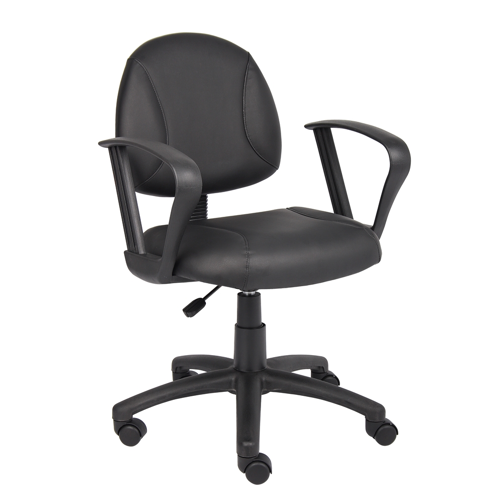 Boss Black Posture Chair W/ Loop Arms. Picture 1