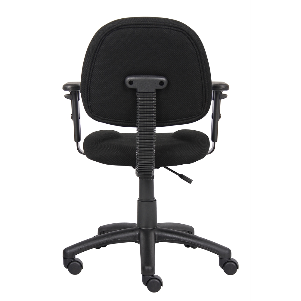 Boss Black  Deluxe Posture Chair W/ Adjustable Arms. Picture 2
