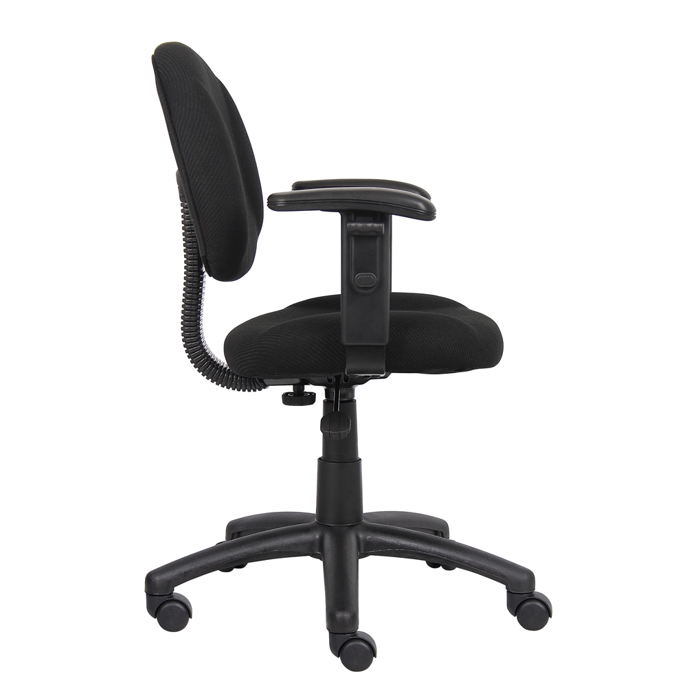 Boss Black  Deluxe Posture Chair W/ Adjustable Arms. Picture 6
