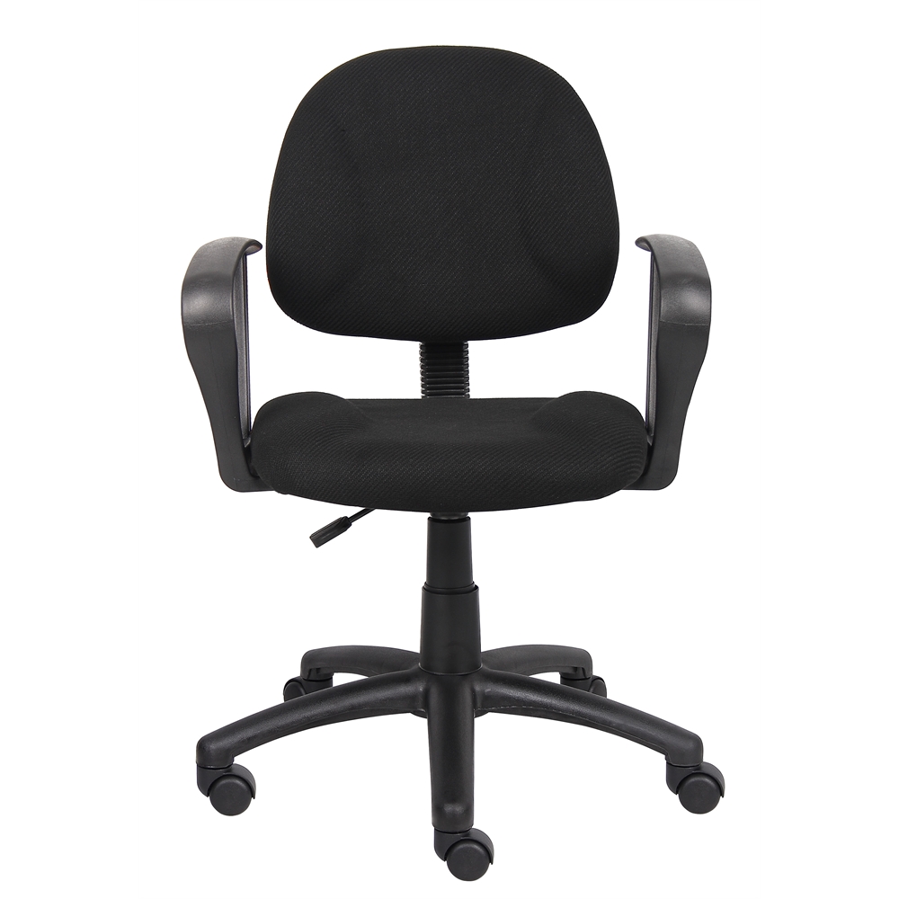 Boss Black  Deluxe Posture Chair W/ Loop Arms. Picture 3