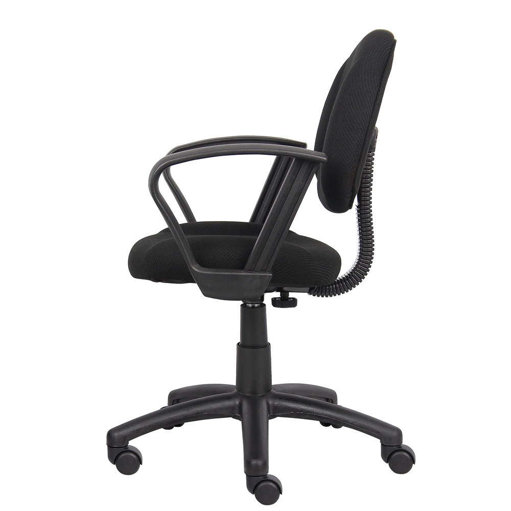 Boss Black  Deluxe Posture Chair W/ Loop Arms. Picture 5